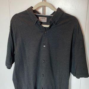 Linksoul Pima button down. Charcoal heather. XL. EUC
